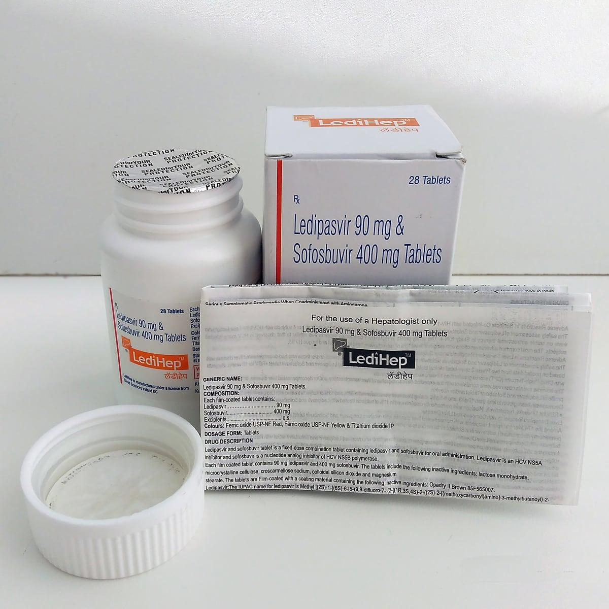 Ledihep (Ледихэп) -  софосбувир 400 мг + ледипасвир 90 мг